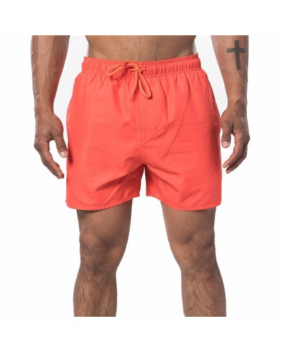 Rip Curl Traje de Baño Hombre Offset Volley Rojo - Pantalón Corto de Playa Deportivo
