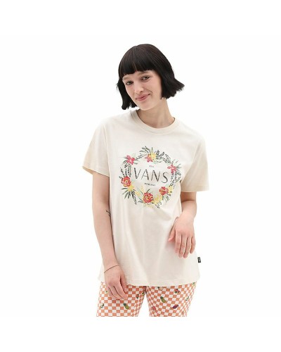 Vans Wreath Of Flowers Tee Mujer: Camiseta Manga Corta, Gráfico Floral
