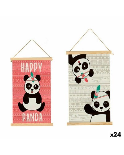 Decoración de Pared con Forma de Panda, 54 x 33 cm, Juego de 24
