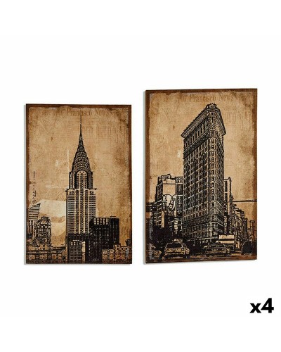 Toile New York - Set de 4 - 90 x 3 x 60 cm
