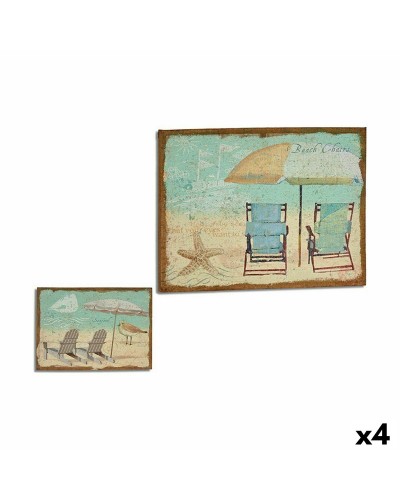 Entspannung in der Sonne: Strandliege Blau, 70 x 3 x 50 cm (4er-Set)
