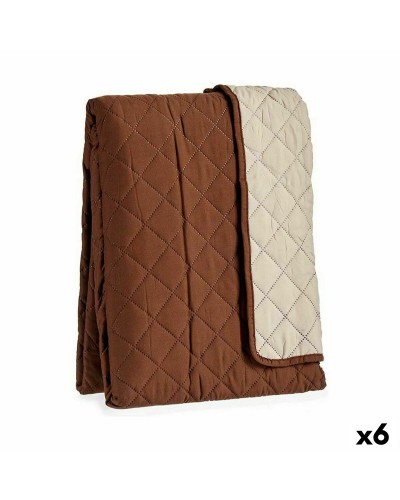 Housse de canapé en Velours Doux Marron Beige, 290 x 200 x 0,5 cm, Set de 6
