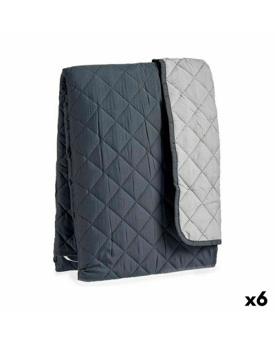 Copridivano Trapuntato Grigio 290x200 cm, Set da 6 Pezzi