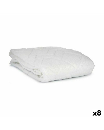 'Cubrecolchón Blanco Deluxe de 90 x 190 cm - Paquete de 8 - Protección y Confort Superiores'
