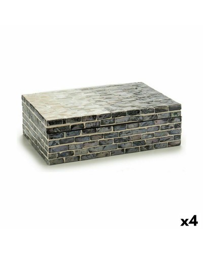 Dekorative Schachtel Grau Perlmutt 15,2 x 7,2 x 25 cm (4 Einheiten)
