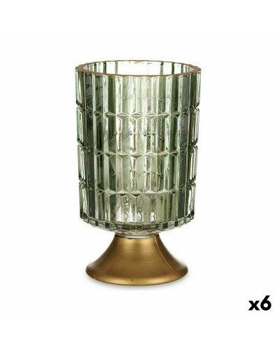 Linterna LED Verde Dorado en Vidrio (6 Unidades): Ilumina con Estilo y Potencia
