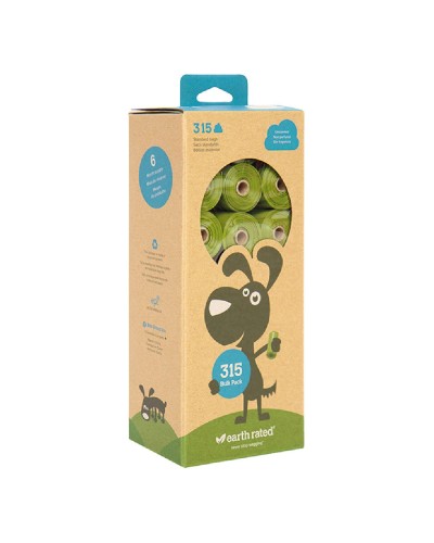 Dispensador Higiénico de Bolsas para Excrementos de Mascotas Earth Rated, Resistente a Fugas, para Excursiones y Paseos.
