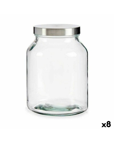 Blik Zilverkleurig Roestvrij staal 3 L 16 x 21,5 x 16 cm (8 Stuks)