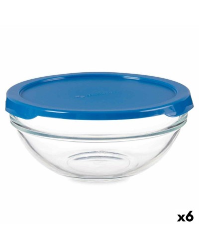 Pyöreä eväsrasia kannella Chefs Sininen 595 ml 14 x 6,3 x 14 cm (6 osaa)