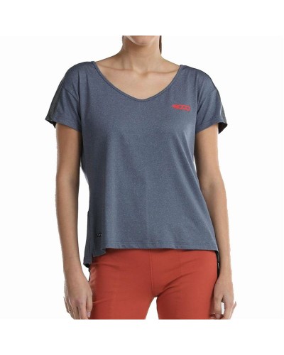 8000 Novar Camiseta de Mujer Manga Corta Montaña Gris Transpirable
