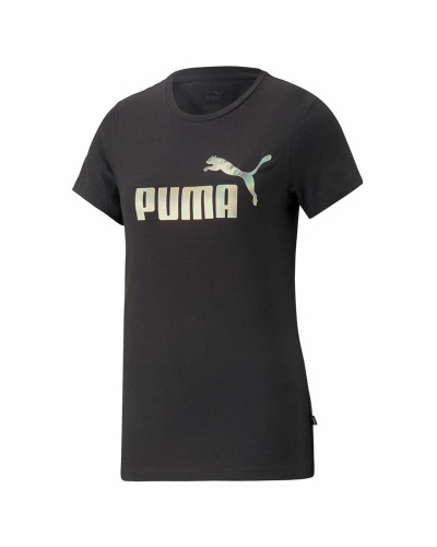Puma Essentials+ Nova Shine: Maglia Donna Nera Manica Corta Sportiva
