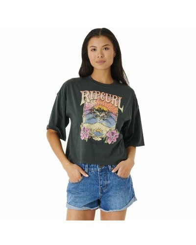 T-shirt med kortärm Dam Rip Curl Barrelled Heritage Svart