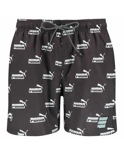 Miesten uimahousut Puma Logo Aop N1 Musta