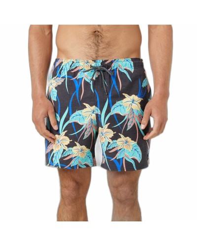 Rip Curl Traje de Baño Hombre Combined Volley Negro - Pantalón Corto de Natación Deportivo
