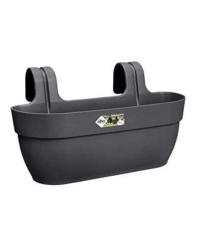 Pot de fleurs Elho Anthracite : Accessoire d'ameublement élégant pour intérieur et extérieur (24 x 46 x 26,5 cm)
