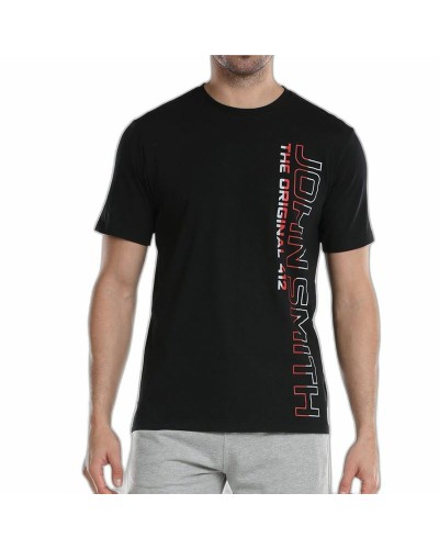 John Smith Camiseta Hombre Jalde Negra: Manga Corta Deportiva
