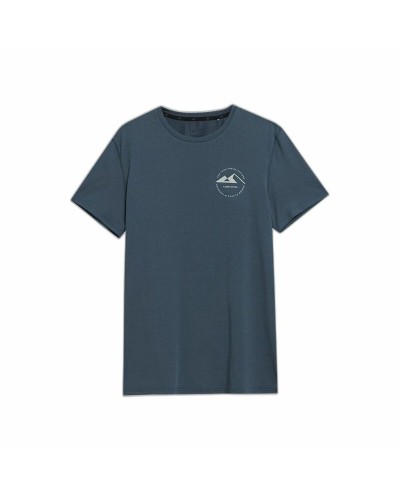 4F Camiseta Hombre Manga Corta Azul Oscuro - Deporte y Tiempo Libre - FNK M210
