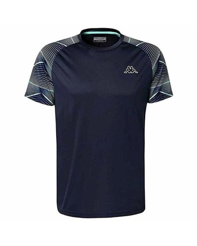 Kappa Eoste : T-shirt Homme Manches Courtes Bleu Graphique - Sport & Décontracté
