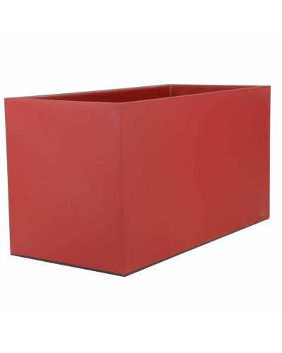 Vase Riviera Rouge Carré 80x40cm Plastique pour Décoration de Jardin
