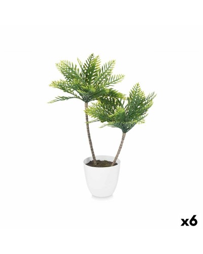 Decoratieve plant Palmboom Plastic 36 x 55,5 x 24 cm (6 Stuks)