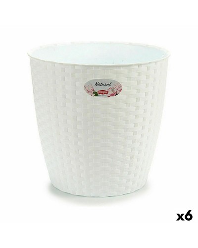 Macetas Vasai Stefanplast Blancas de Plástico de 29x27x29 cm (Lotes de 6)
