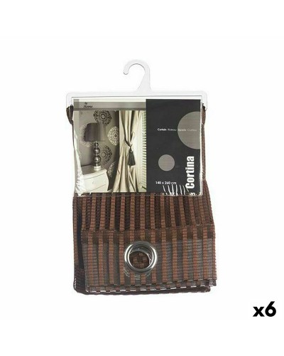 Innenvorhang Braun 140 x 260 cm (6er-Pack)
