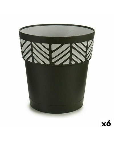 Vaso Autoirrigante Stefanplast Orfeo Antracite 25x25x25cm (consigliati 6 per un effetto ottimale)