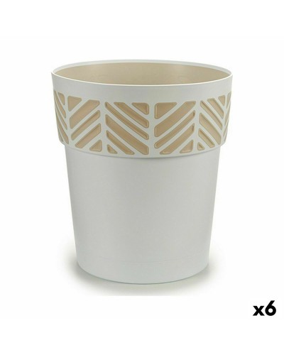 Stefanplast Orfeo Self-Watering Pot White, 29x29x29 cm, Set of 6
