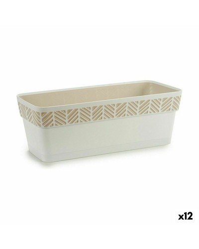 Självvattnande planter Stefanplast Orfeo Vit Plast 18,5 x 17 x 49,3 cm (12 antal)