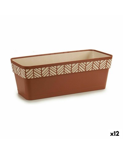 Självvattnande planter Stefanplast Orfeo Terrakota n Plast 18 x 17 x 49 cm (12 antal)
