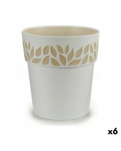 Självvattnande blomkruka Stefanplast Cloe Vit Plast 29 x 29 x 29 cm (6 antal)