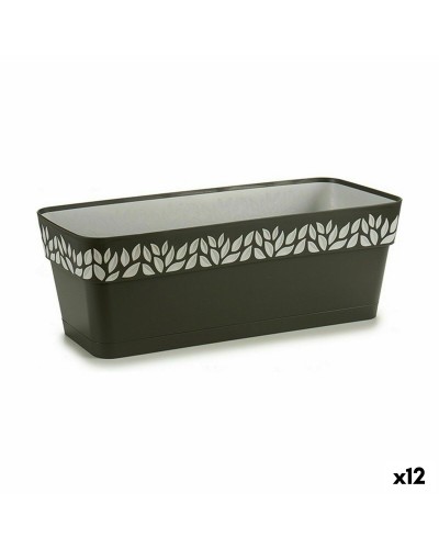 Maceta Autoirrigable Stefanplast Cloe, 49,5 x 17 x 19 cm, Antracita (Lote de 12)
