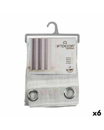 Gardin Ränder Ljusgrå 140 x 0,1 x 260 cm (6 antal)