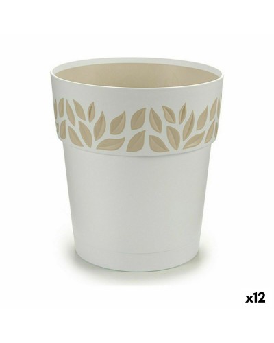 Självvattnande blomkruka Stefanplast Cloe Vit Plast 19 x 19 x 19 cm (12 antal)