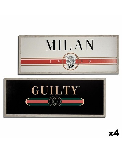 Tableau Panneau en Aggloméré GUILTY MILAN (4 Unités), 2 x 46 x 121 cm
