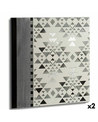 Ethnisch Handgemaltes Bild (78x2,5x78 cm, 2er Set)
