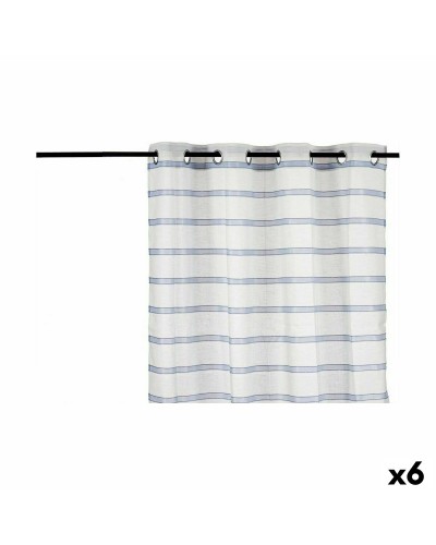 Cortina de Rayas Azules 140 x 260 cm - Juego de 6
