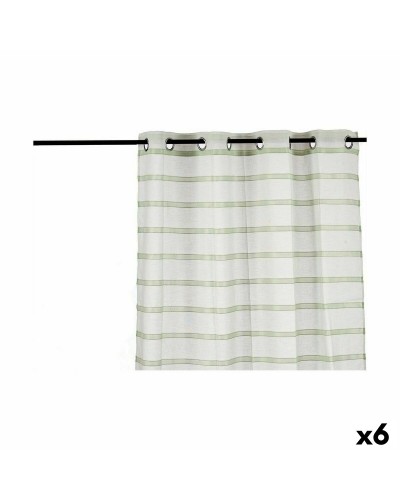 Grün gestreifte Gardine (6 Stück): Privatsphäre und Stil für Fenster von 140 x 260 cm

