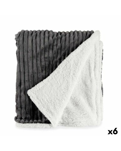 Couverture Super Douce Grise 200x150 cm, Lot de 6
