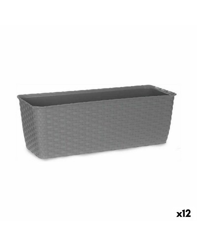 Blomlåda Stefanplast Grå Plast 15,5 x 13,5 x 39 cm (12 antal)