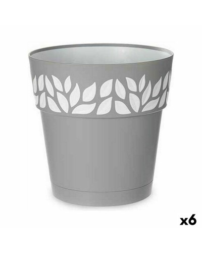 Stefanplast Cloe Selbstbewässerungstopf Grau 25x25x25 cm: 6 Stk für üppige Pflanzen ohne Sorgen
