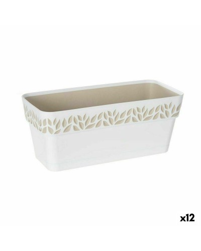 Självvattnande planter Stefanplast Cloe Vit Plast 13,3 x 12,3 x 29,3 cm (12 antal)