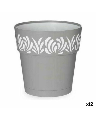 Självvattnande blomkruka Stefanplast Gaia Grå Plast 19 x 19 x 19 cm (12 antal)