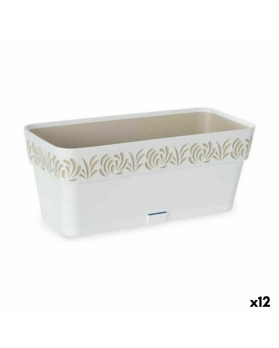 Självvattnande planter Stefanplast Gaia Vit Plast 13,3 x 12,3 x 29,3 cm (12 antal)