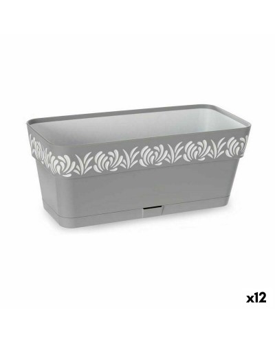 Gaia Stefanplast Selbstbewässernder Topf Grau - 13,3 x 12,3 x 29,3 cm
