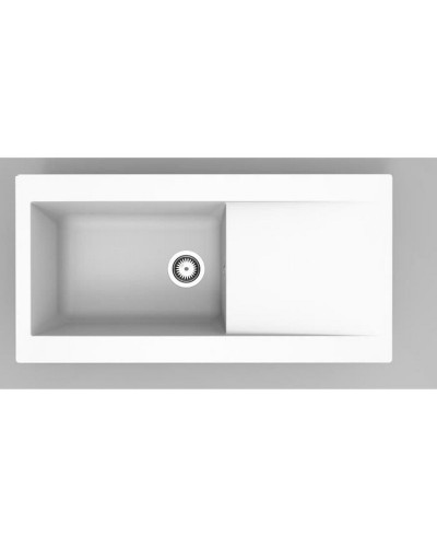 Évier de Cuisine 1 Bac Stradour Inox avec Égouttoir - Gain de Place
