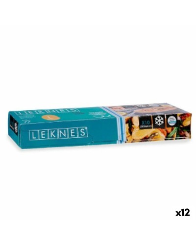 Set di Sacchetti Riutilizzabili per Alimenti ziplock 30 x 40 cm Azzurro Polietilene 7 L (12 Unità)