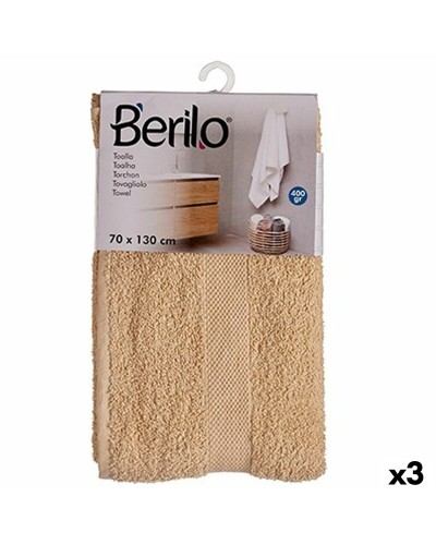 Badhanddoek Crème 70 x 130 cm (3 Stuks)