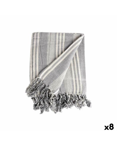 Multifunktionstuch Stripes | Weiß Grau | 235 x 205 cm | 8er-Pack
