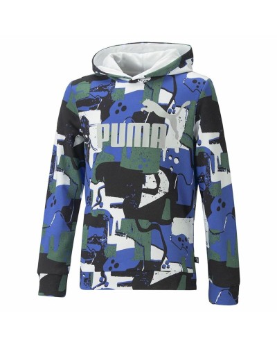 Sudadera Infantil Puma Essentials+ Street Art Aop Azul